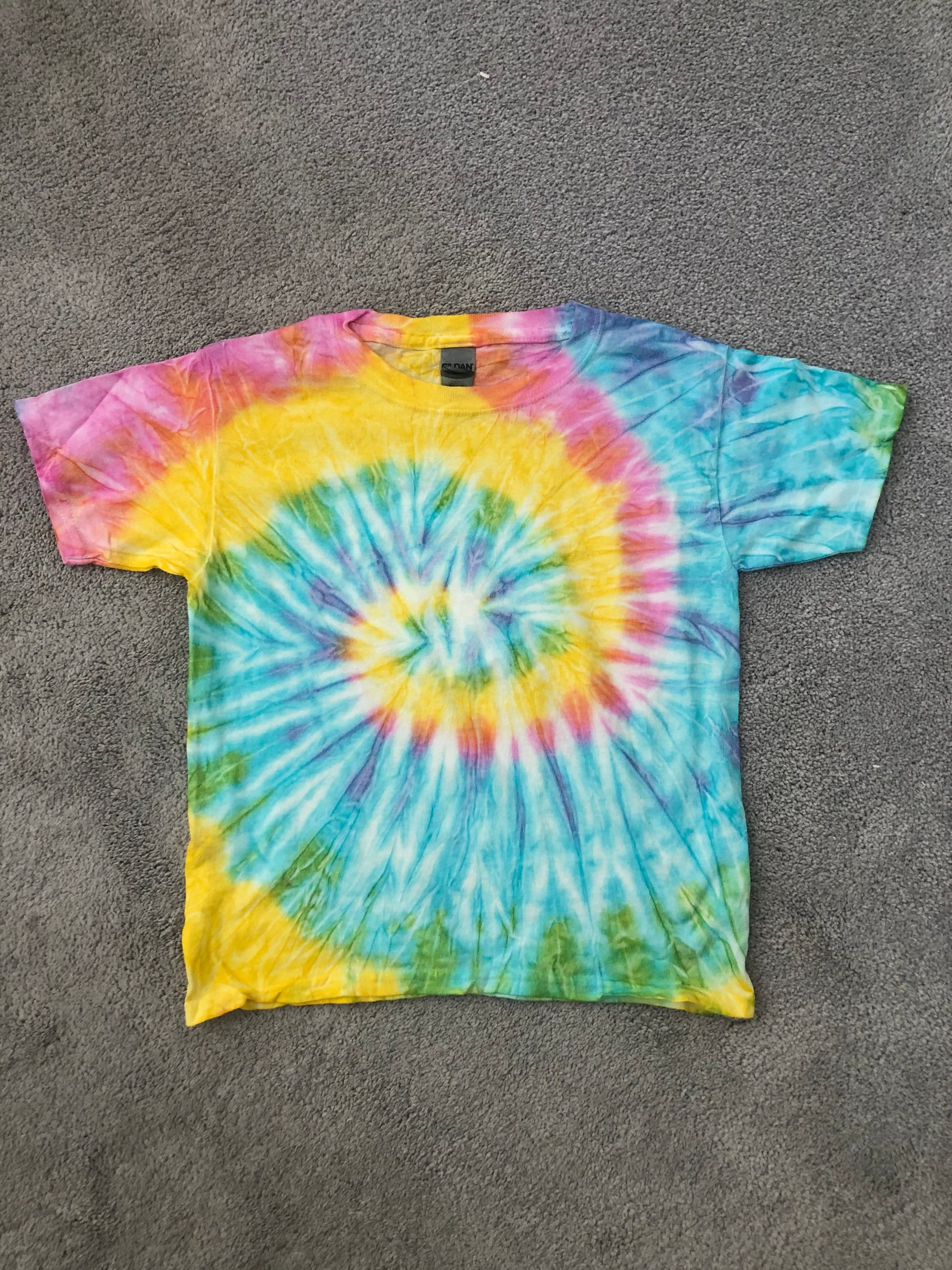 pastel rainbow tie dye shirt