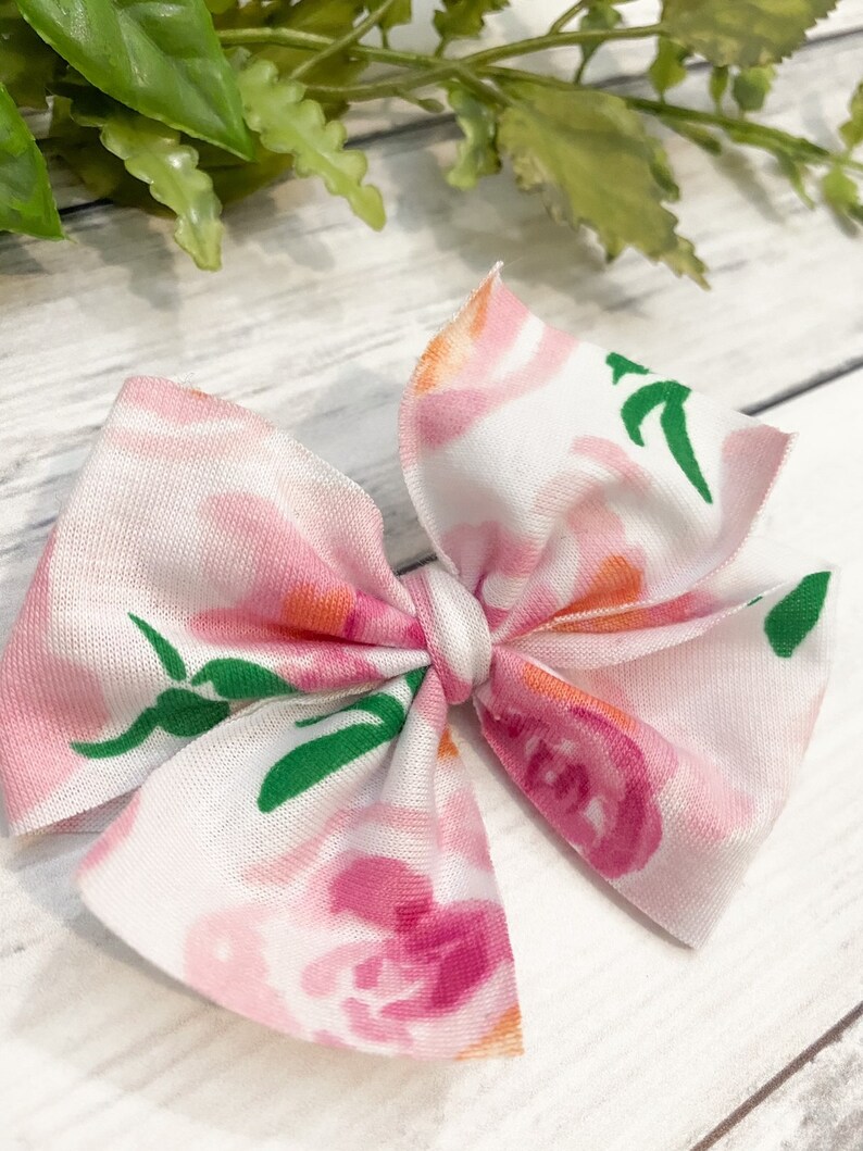 Baby Headwrap Watercolor Alligator Clip Flowers Nylon Headband Piggies Stretchy Headwrap Spring Flower Bow Newborn Headband