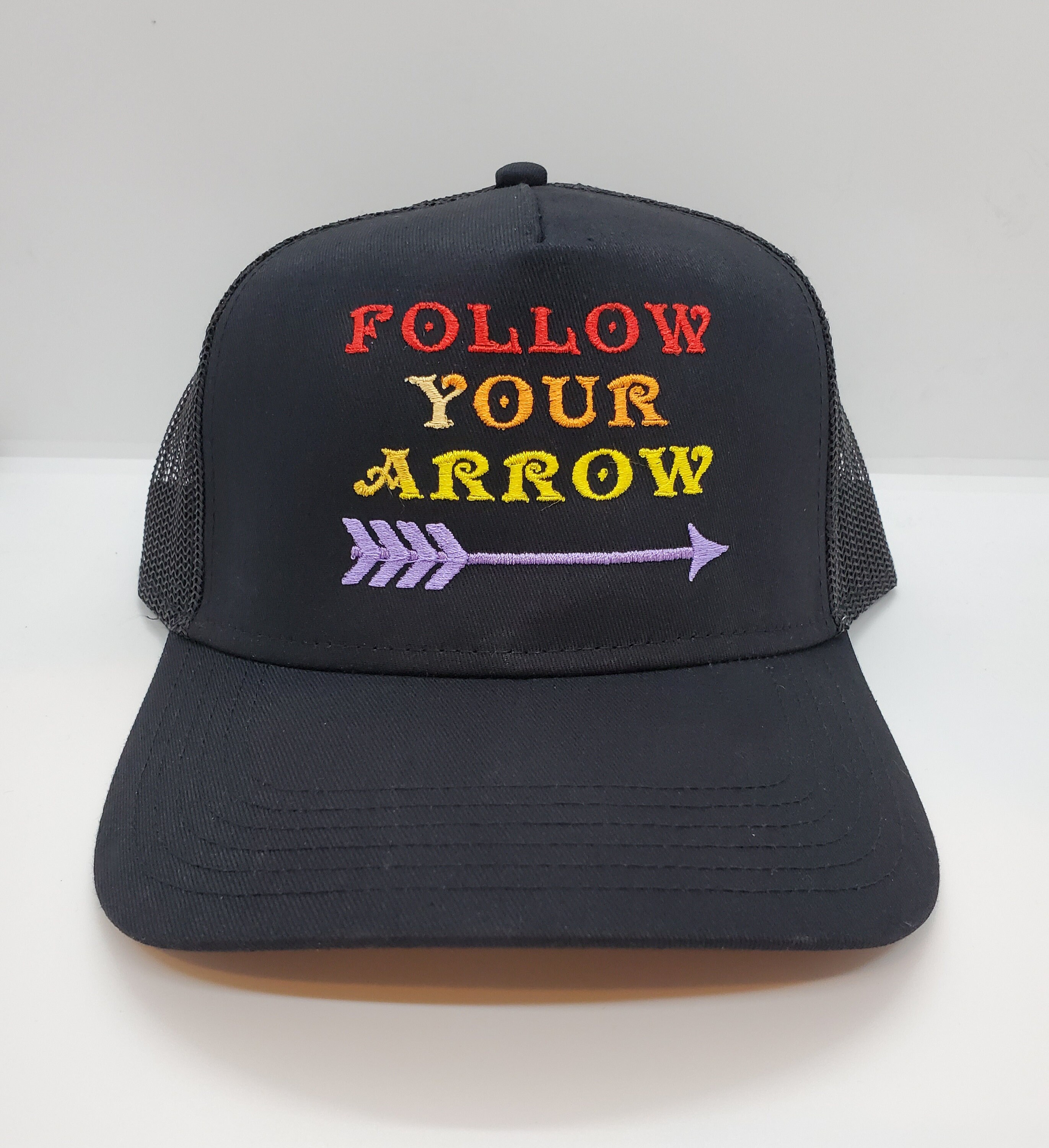 Follow Your Arrow - Hat, Black Curved Brim - Etsy