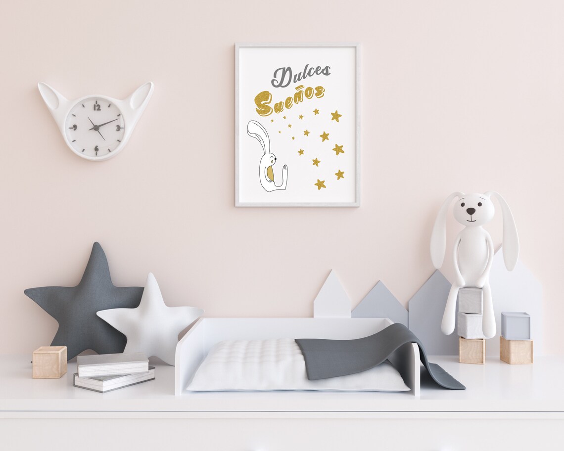 Printable Sweet Dreams Spanish Quote Digital Wall Art Poster Etsy