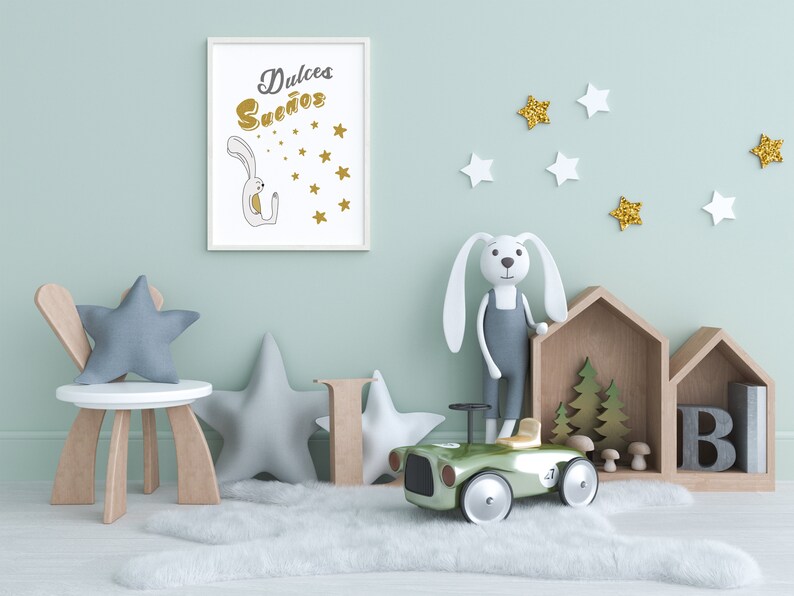 Printable Sweet Dreams Spanish Quote Digital Wall Art Poster Etsy