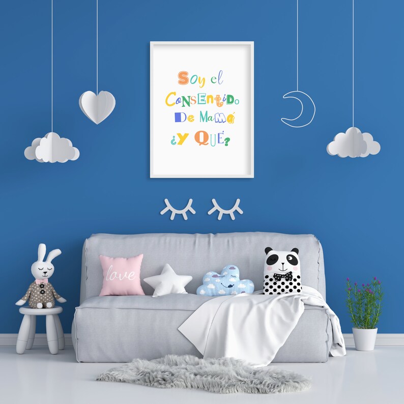 Printable Spanish Quote Digital Wall Art Spoiled Baby Quote Etsy