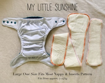 My Little Sunshine LARGE OSFM Nappy & Inserts Pattern