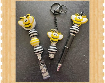Bees Beaded Pen