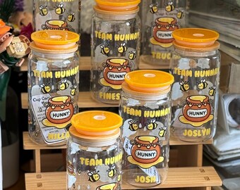 Tasse en verre de 16 oz Team Hunnay