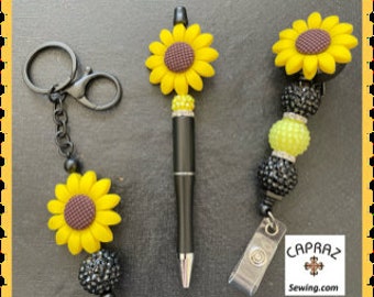 Sunflower Beaded Pens