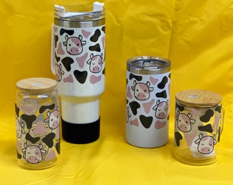 Ensemble de gobelets vache 40 oz, 20 oz, 16 oz