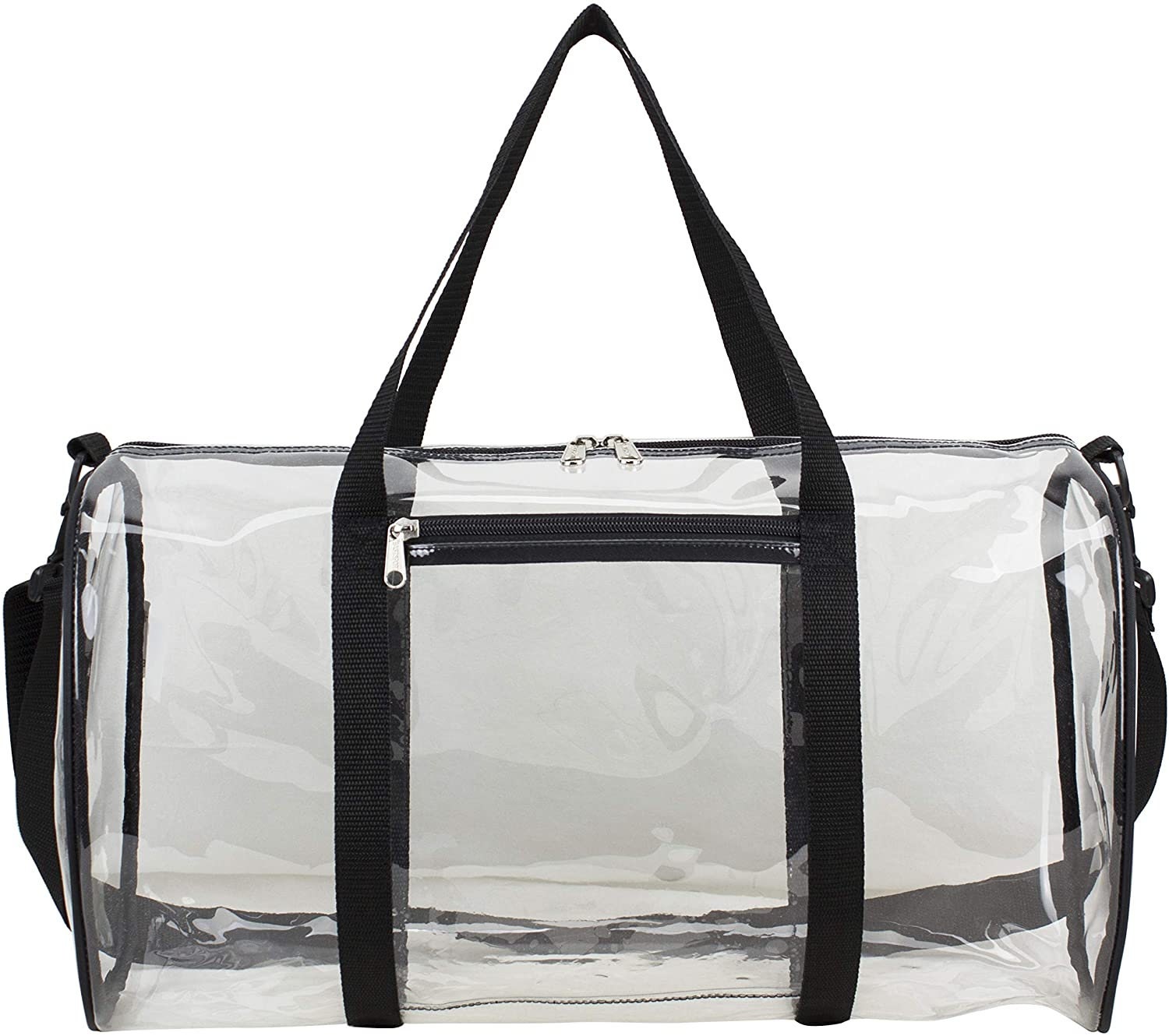 Askrykins Transparent With Net Design Duffle Handbag in Pink