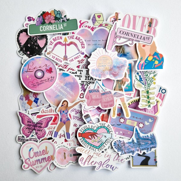 Taylor Swift Stickers Lover Era Stickers 10, 25 or 50 Pack
