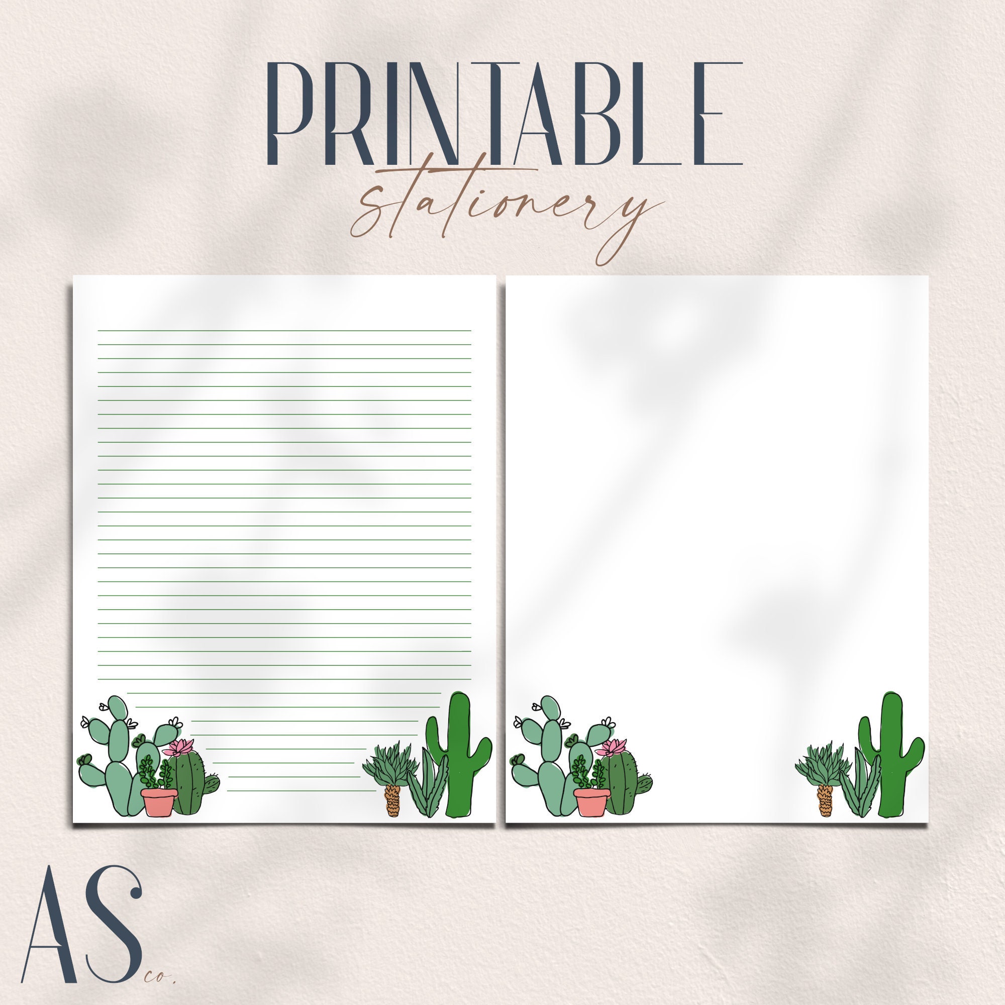 Instant Download PDF Letter Writing Paper Letter Size 8.5x11 Stationery