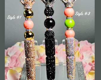 Voll Strass Perlen Stifte mit Krone
