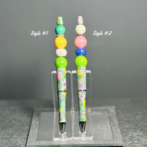 Spring Flowers Decorative Beaded Pens