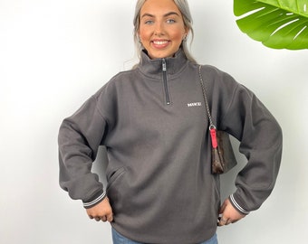 nike grey quarter zip