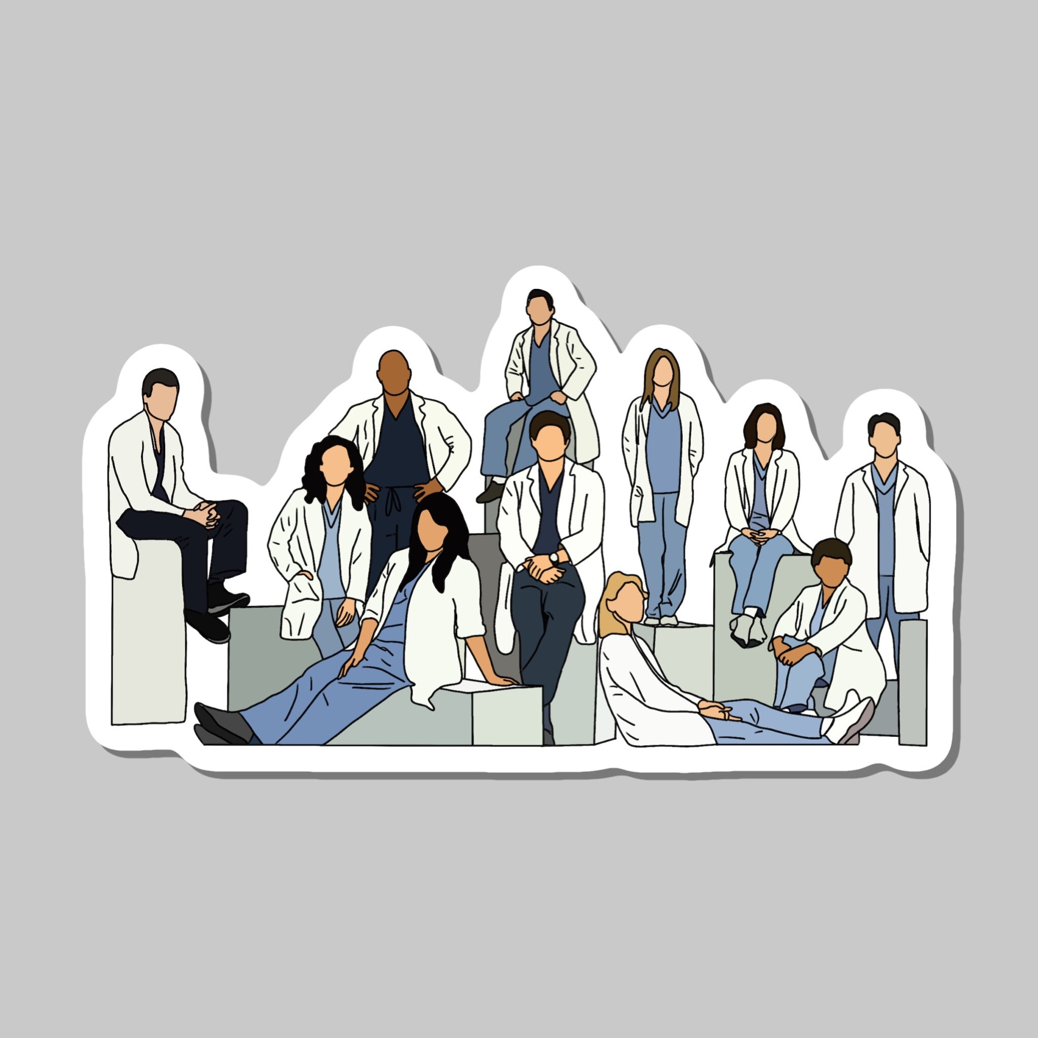 Greys Anatomy Stickers Etsy