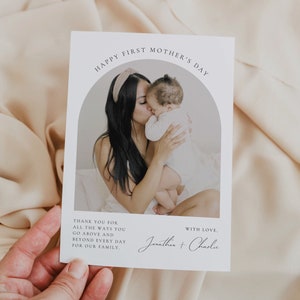 Tarjeta del Día de la Madre para una nueva mamá, regalo de mamá a hija, tarjeta imprimible del Día de la Madre para esposa, tarjeta personalizada del Día de la Madre para ella.