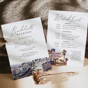 Las Vegas Bachelorette Itinerary Template, Vegas Bachelorette Party Invite, Bachelorette Weekend Itinerary Invite, Bachelorette Evite