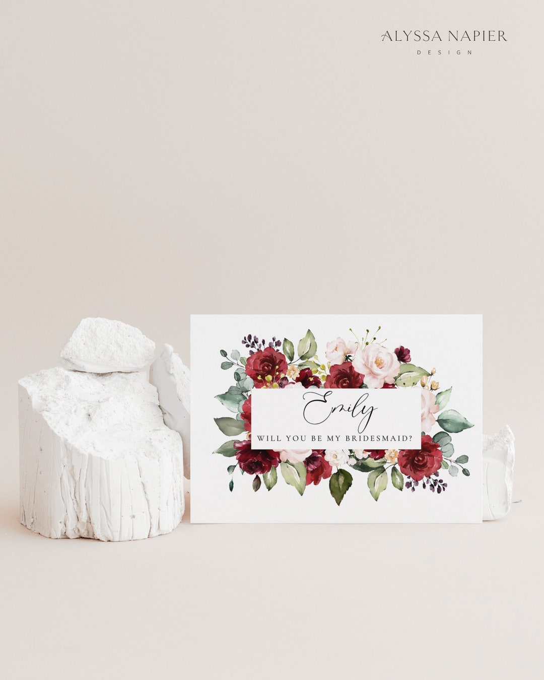 Printable Bridesmaid Proposal Card Personalized Bridesmaid - Etsy