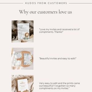 Boho Baby Shower Invite Bundle, Rust Orange Invitation Digital Download, Canva Baby Shower Invitation Template, Books for Baby image 8