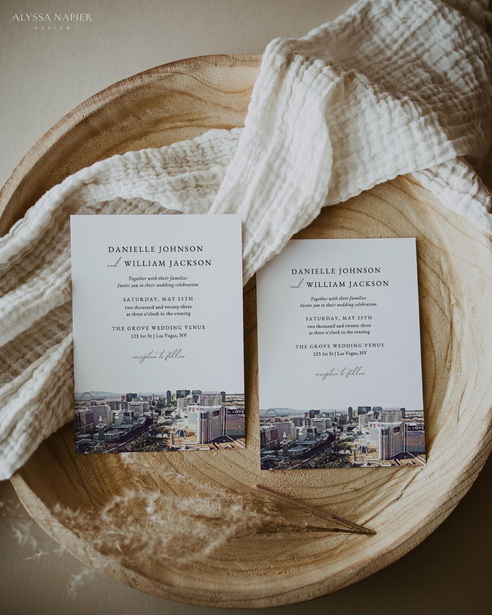 Las Vegas Wedding Invitation Printable Destination Wedding - Etsy