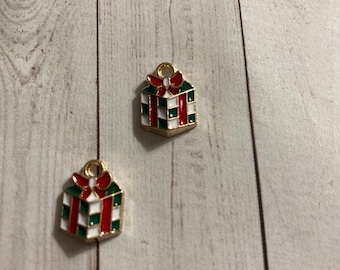 Enamel holiday Christmas gift charm