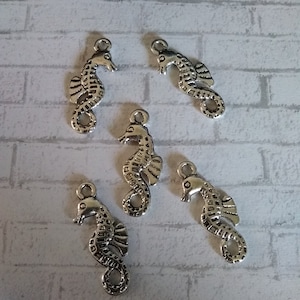 Silver seahorse Charm