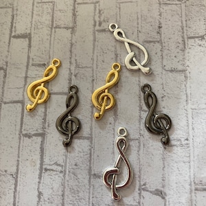 Silberner Musiknoten Charm