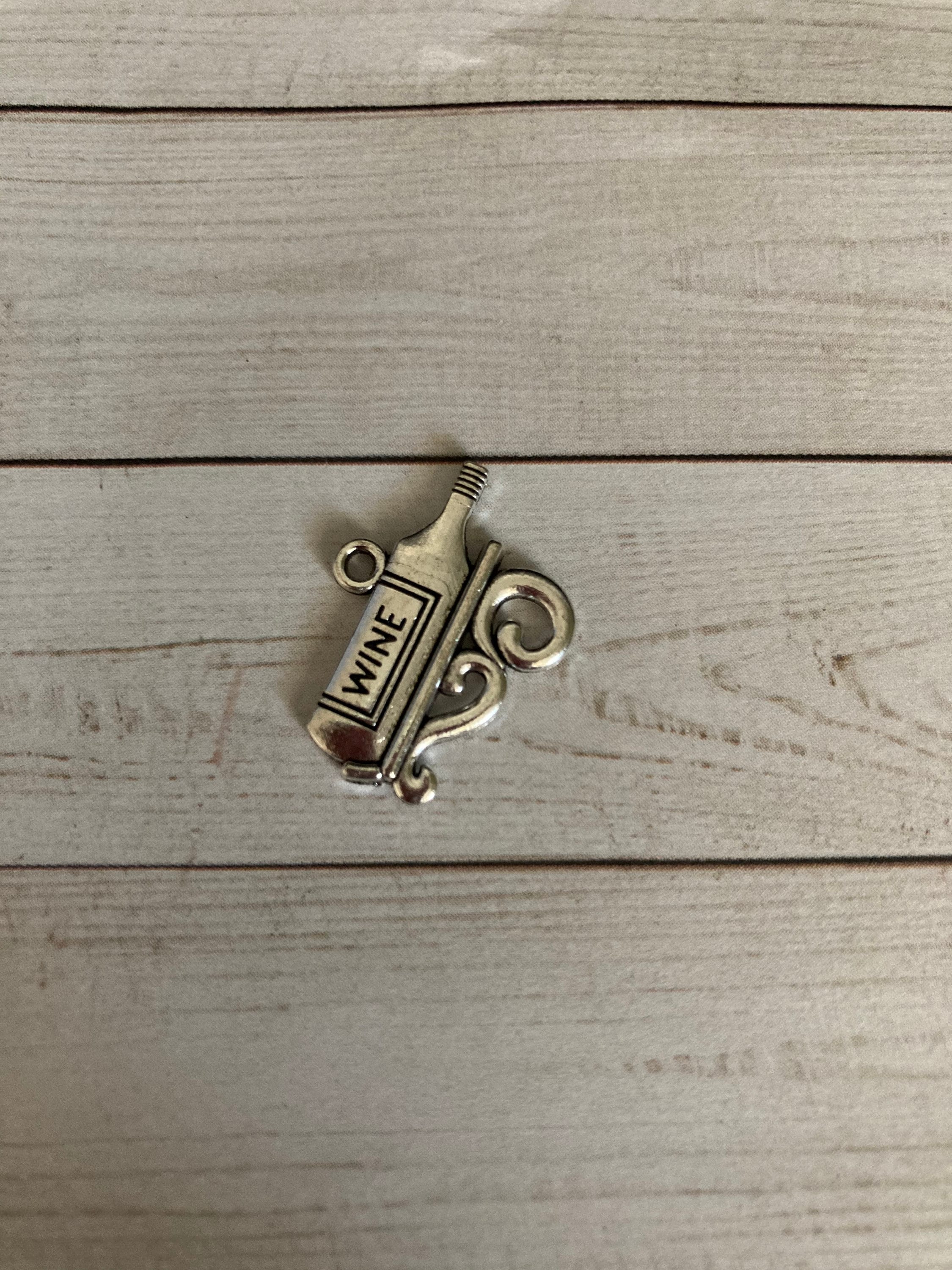 Silver wine bottle Etsy