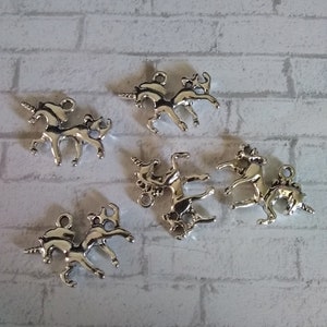 Silver unicorn Charm
