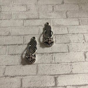 Silver flip flops charm