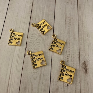 Gold or silver notebook Charm