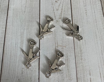 Silver corkscrew Charm