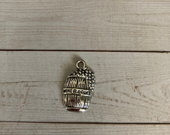Xanadu Designs Antiqued Silver Plated Wine Barrel Charms - Choose 10, 20, Or 50 Pcs (C5526)