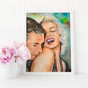 Inspired by Marilyn Monroe, The Prince and the Showgirl, Portrait, Painting, Drawing, Illustration, Artwork, ART PRINT Signed by Artist