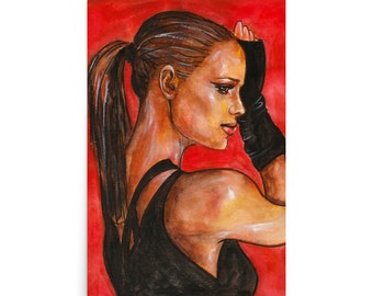 Jennifer Garner, Kunstdruck, Poster, Zeichnung, Malerei, Illustration