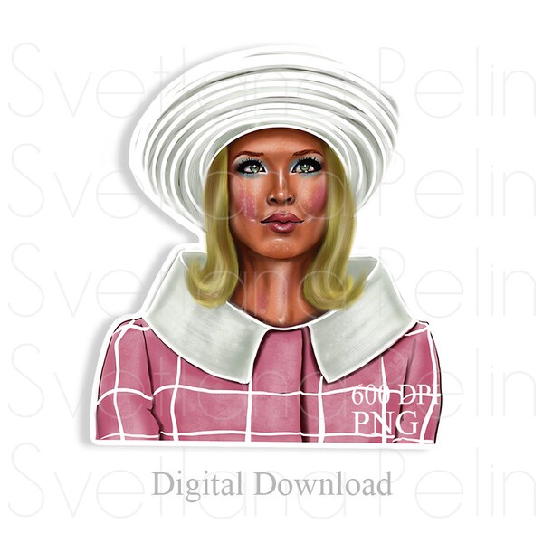 Renee Zellweger, Digital Sticker, HIGH-Resolution Transparent, Printable Art, PNG, INSTANT Download