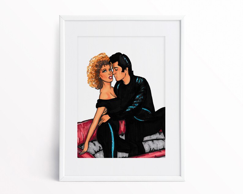 5 Portraits Inspired By John Travolta Danny Zuko Grease Film Movie 5 Portraits Inspired By John Travolta Danny Zuko Grease Film Movie