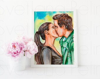 Inspired by The Proposal, Sandra Bullock, Portrait, Painting, Drawing, Illustration, Artwork, ART PRINT Signed by Artist