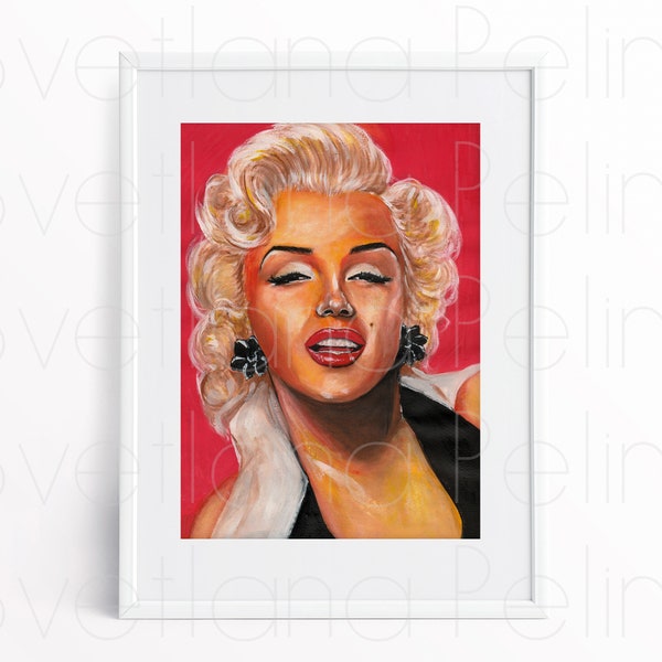 8 Portraits, Inspired by Marilyn Monroe, Painting, Drawing, Illustration, Artwork, Wall Home Decor, Printable Art, INSTANT DOWNLOAD