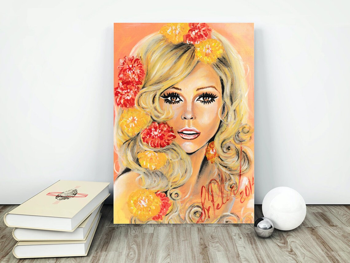 Nancy Sinatra Singer Music Portrait Painting Wall Art Etsy