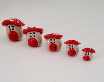 Miniature toadstool houses