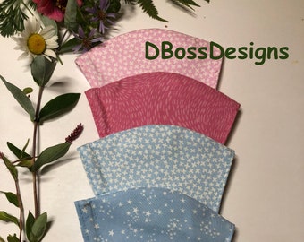 Handmade Cotton Face Mask: USA Made with Filter Pocket