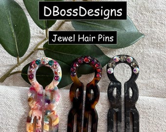 Fermaglio per capelli con cristalli Swarovski: fermaglio per capelli in stile francese con strass