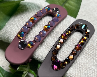 PICCOLA OVALE #1 - #9 Fermaglio per capelli francese con cristalli Swarovski: piccolo fermaglio con strass gioiello