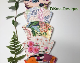 Handmade Cotton Face Mask: Washable, Adjustable, with Filter Pocket