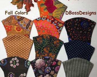 Fall Cotton Face Mask: Washable Reusable with Noseband