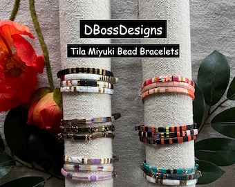 BRACCIALE TILA, #1 -#19 Bracciali giapponesi con perline tila