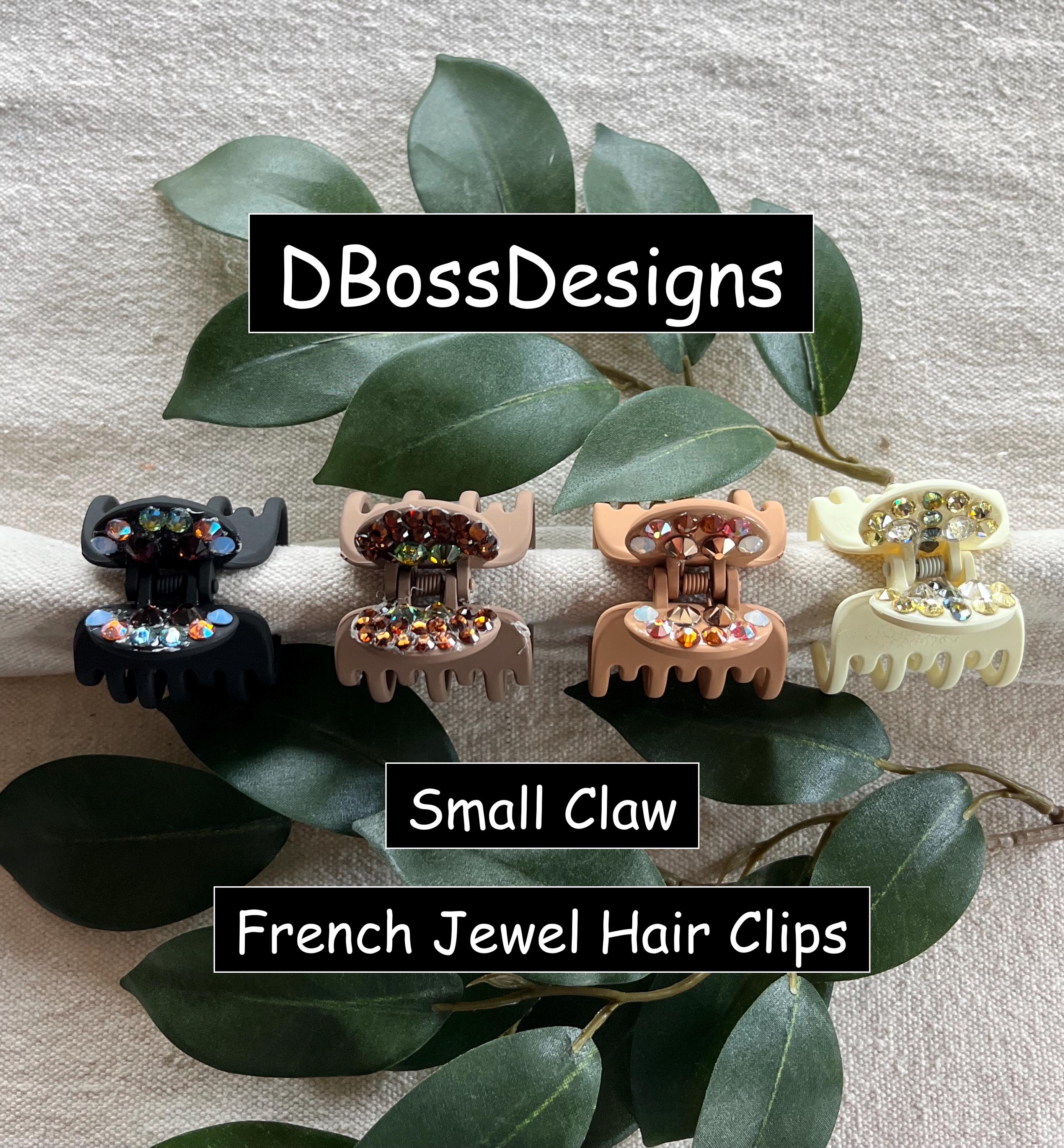 French Hair Clip Swarovski Crystals Camila Paris GA259 3 Inch Rectangular Hair Barrette Clip  main image 4