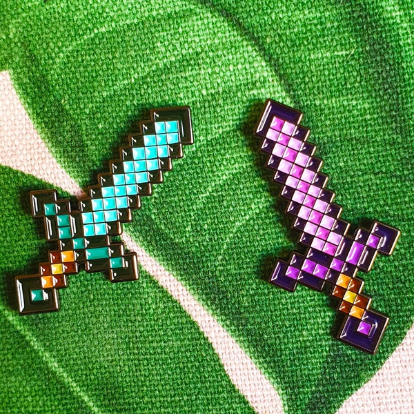 Minecraft Diamond Sword Pin