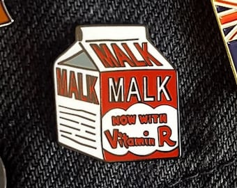 MALK Carton, Now With Vitamin R! Simpsons enamel pin