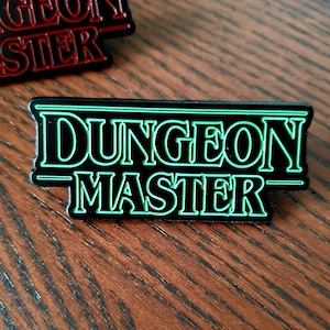 Stranger Things Dungeon Master Enamel Pin Choice of 5 colours Glow Green